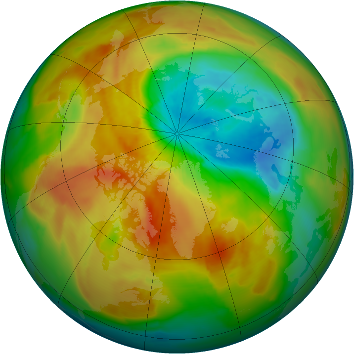 Arctic ozone map for 02 April 2011